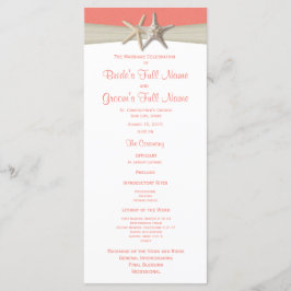 Programa de Casamento de Estaleiros e Burlap Coral