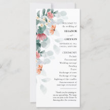 Programa de casamento de eucalipto de flor selvage