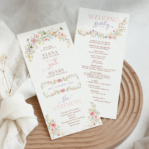 Programa de Casamento de Fairytale de Pastel Selva