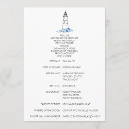 Programa de Casamento de Faróis Minimalista