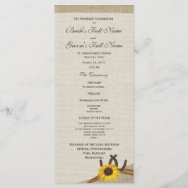 Programa de Casamento de Ferraduras e Girassóis Oc