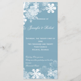 Programa de Casamento de Flocos de Neve Brancos de