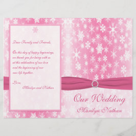 Programa de Casamento de Flocos de Neve Brancos e