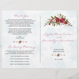 Programa de Casamento de Flocos de Neve Red Poinse