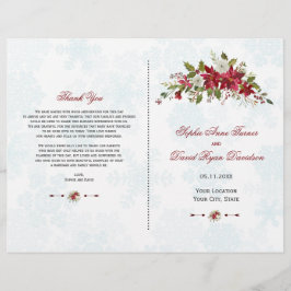 Programa de Casamento de Flocos de Neve Vermelhos