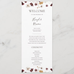 Programa de Casamento de Flor Selvagem de Cobre Bu