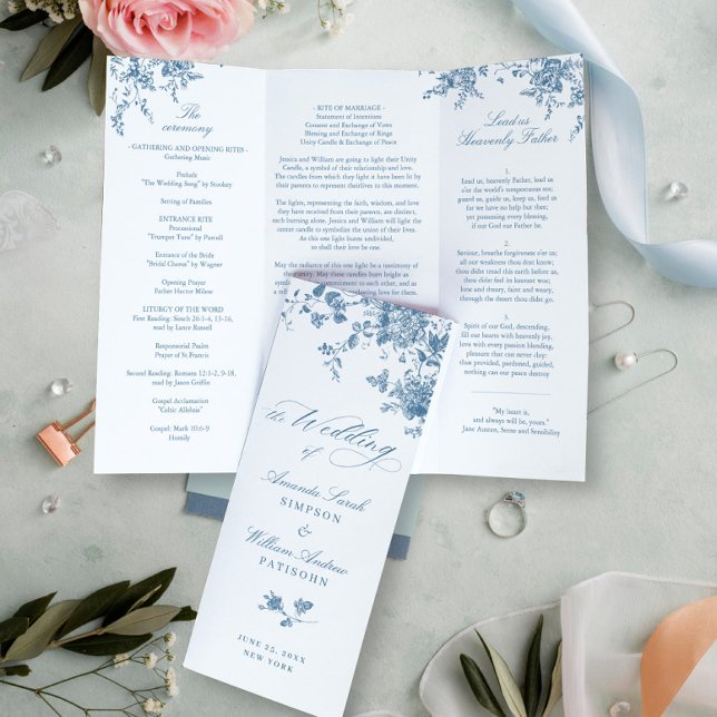 Programa de Casamento de Flores Francesas Azuis El (Criador carregado)