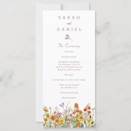 Programa de Casamento de Flores Selvagens