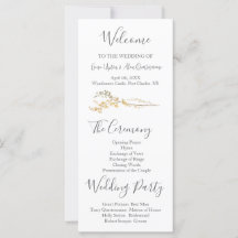 Programa de Casamento de Flores Selvagens Modernas