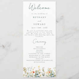 Programa de Casamento de Flores Silvestres Elegant