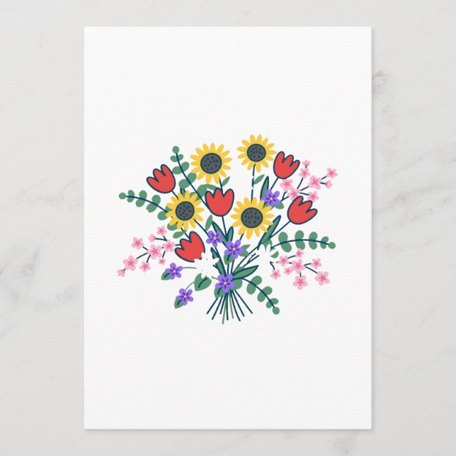 Programa de Casamento de Flores Silvestres em Aqua (Frente)