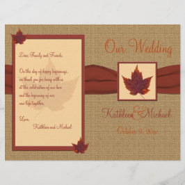 Programa de Casamento de Folha de outono