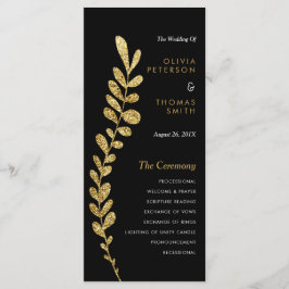 Programa de Casamento de Folha Dourada de Folha de