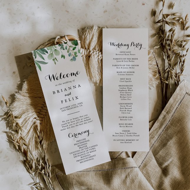 Programa de Casamento de Folhagem Botânica Eucalyp (Criador carregado)