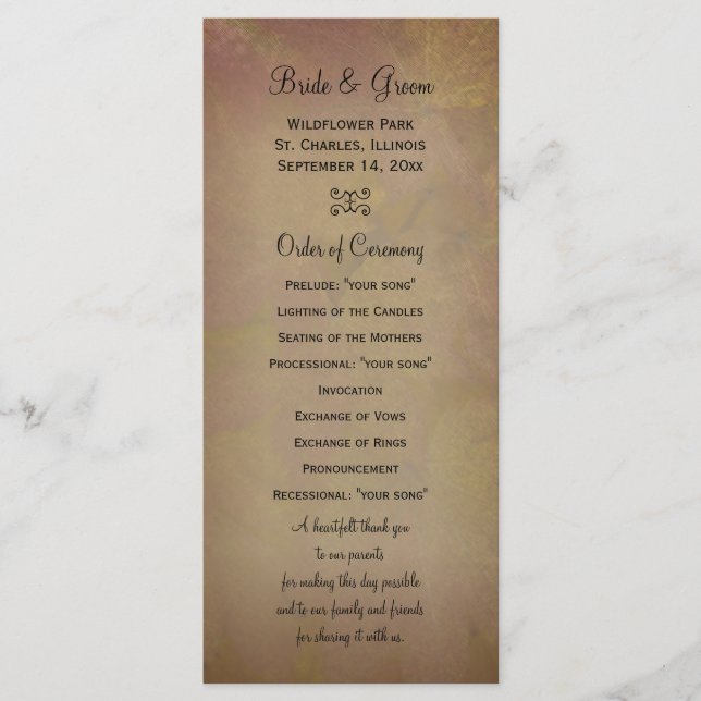 Programa de Casamento de Folhas de Mapeamento Colo (Frente)