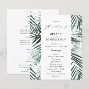Programa de Casamento de Folhas Tropicais de Orçam