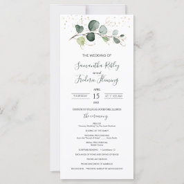 Programa de Casamento de Foliage Dourada Foliage E