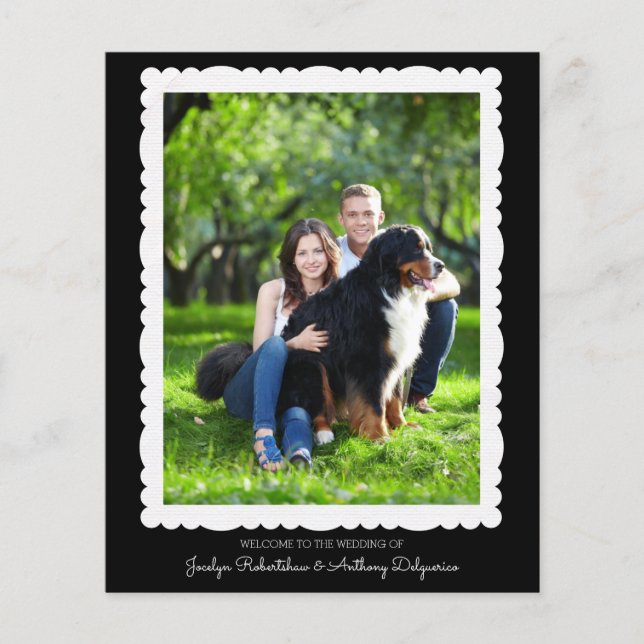 Programa de Casamento de Fotos Personalizadas em P (Frente)