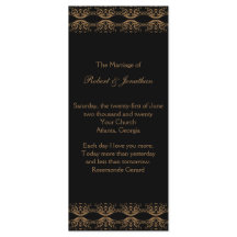 Programa de Casamento de Gay Preto e Dourado