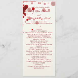 Programa de Casamento de Halloween Falso Sangue Ve