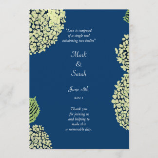 Programa de Casamento de Hydrangea Blueberry