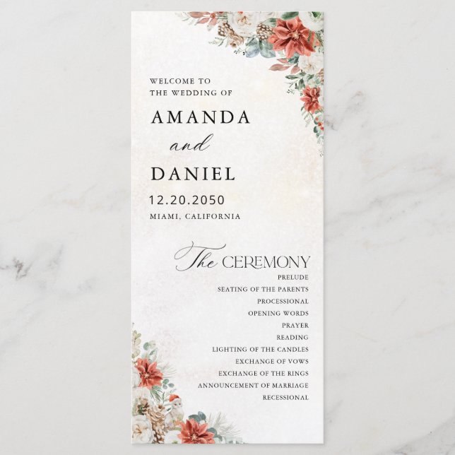 Programa de Casamento de Inverno (Frente)