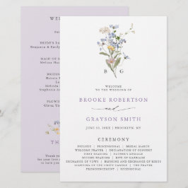 Programa de Casamento de Jardim com Prado de Flore