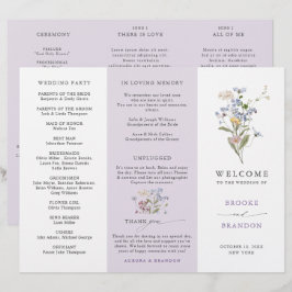 Programa de Casamento de Jardim com Prado de Flore