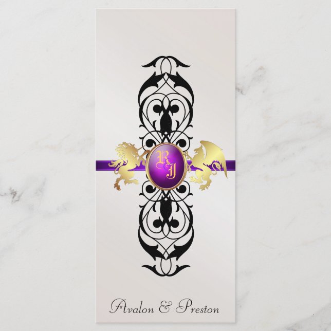 Programa de Casamento de Joias Purple Príncipe e P (Frente)