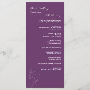 Programa de Casamento de Lírios Roxos Calla