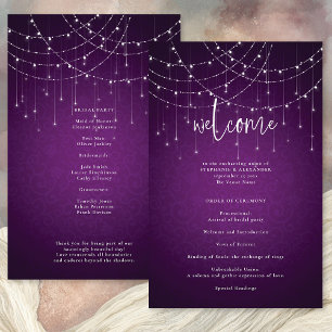 Programa de Casamento de Luzes de Corda Roxa Real