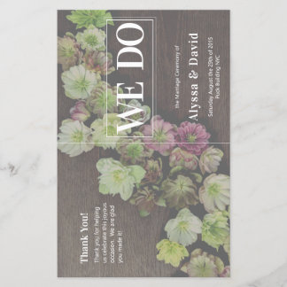 Programa de Casamento de Madeira do Jardim CLÁSSIC