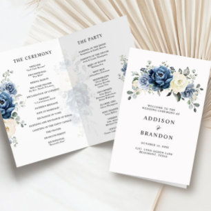 Programa de Casamento de Marfim do Marinho Azul Du