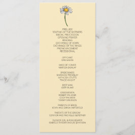 Programa de Casamento de Margarida Minimalista