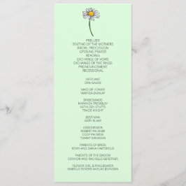 Programa de Casamento de Margarida Minimalista