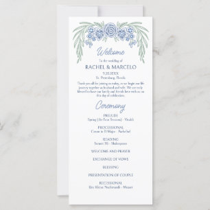 Programa de Casamento de Marinhos Azuis com Derram