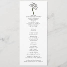Programa de Casamento de Narciso Minimalista