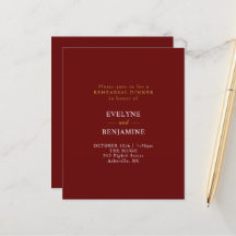 Programa de Casamento de Natal Burgundy Elegante