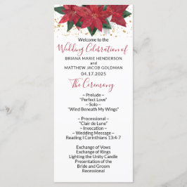 Programa de Casamento de Natal Vermelho da Elegant