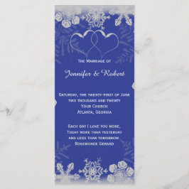 Programa de Casamento de Neve Azul e Prata