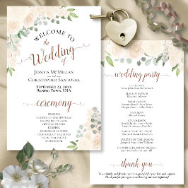 Programa de Casamento de Orçamento Floral do Blush