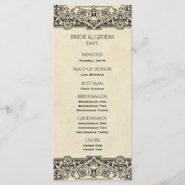 Programa de Casamento de Ornamentados Vintage