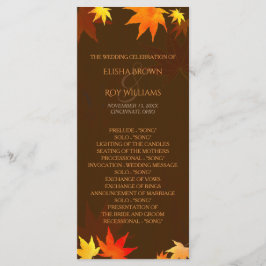 Programa de Casamento de outono de Chocolate Brown