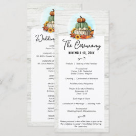 Programa de Casamento de Outono no Campo Rústico c