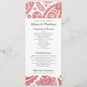 Programa de Casamento de Paisley Indiano