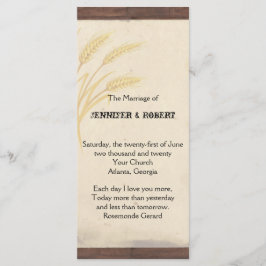 Programa de Casamento de Pargaminho de Trigo Nacio