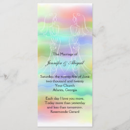 Programa de Casamento de Pastel Rainbow Brides