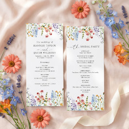Programa de Casamento de Prado de Flores Silvestre