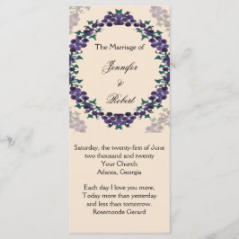 Programa de Casamento de Prados de Flores de Uvas