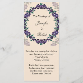 Programa de Casamento de Prados de Flores de Uvas